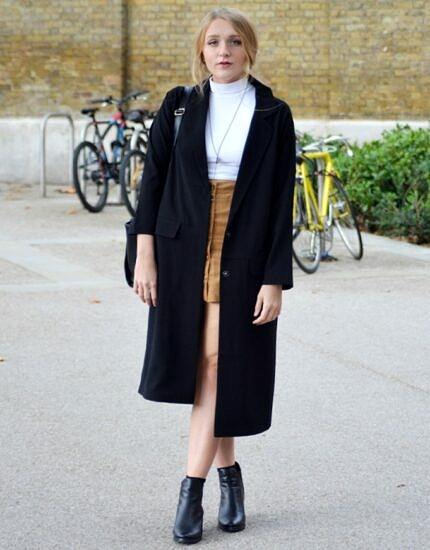 skirt with a long coat skirt with a long coat