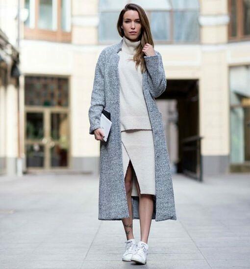 skirt with a long coat skirt with a long coat