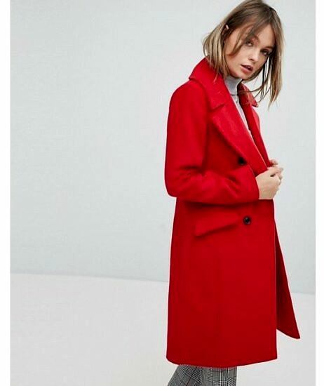 asos red coat