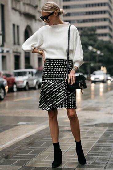 skirt with oversized sweater skirt with oversized sweater