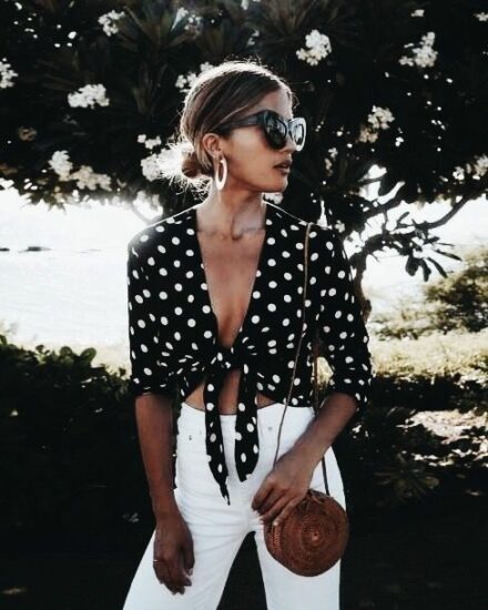 polka dot top